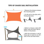 Outdoor Garden Sunshade Sail Waterproof Anti-UV Canopy, Size: 2m x 5m, 2m x 5m
