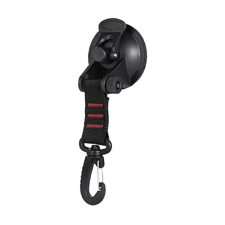3 PCS Car Tent Suction Cup Home Users Outside Travel Portable Suction Cup Hook, Round Carabiner