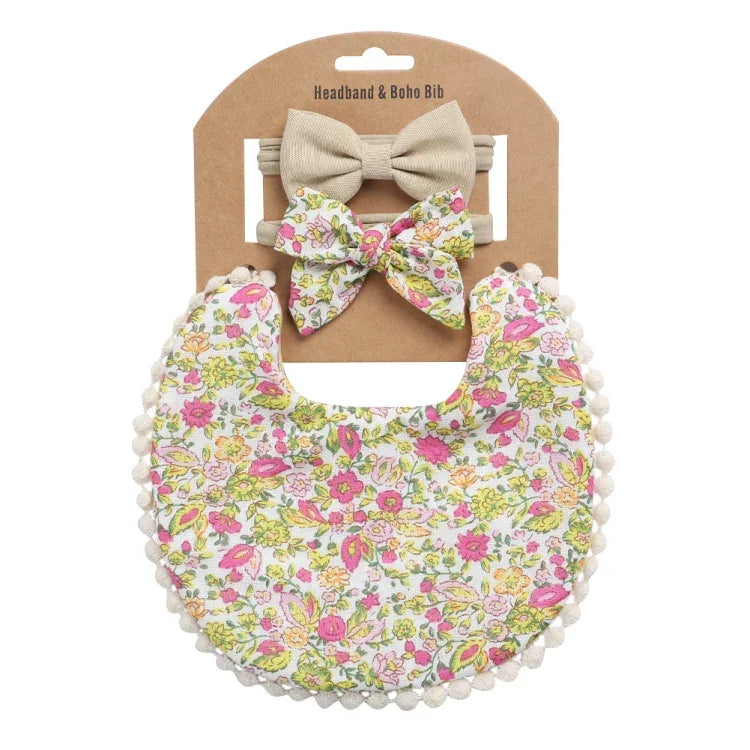 Baby Linen Cotton Printed Double-sided Saliva Towel Headband Set, DP021-1, DP021-2, DP021-3, DP021-4, DP021-5, DP021-6, DP021-7, DP021-13, DP021-9, DP021-10, DP021-11, DP021-12