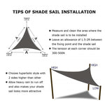 Triangle Outdoor Garden Sunshade Sail Waterproof Anti-UV Canopy, Size: 4m x 4m x 4m, 4m x 4m x 4m