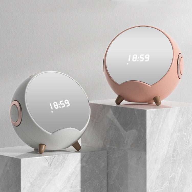 Mini Desktop Multi-Function Smart Wireless Charging Bluetooth Speaker with Alarm Clock & Phone Holder Function