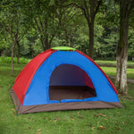 T015 Outdoor Camping Single-Layer Tent Camping Beach Tour Tent, Random Color Delivery, For 2 People, 3-4 People