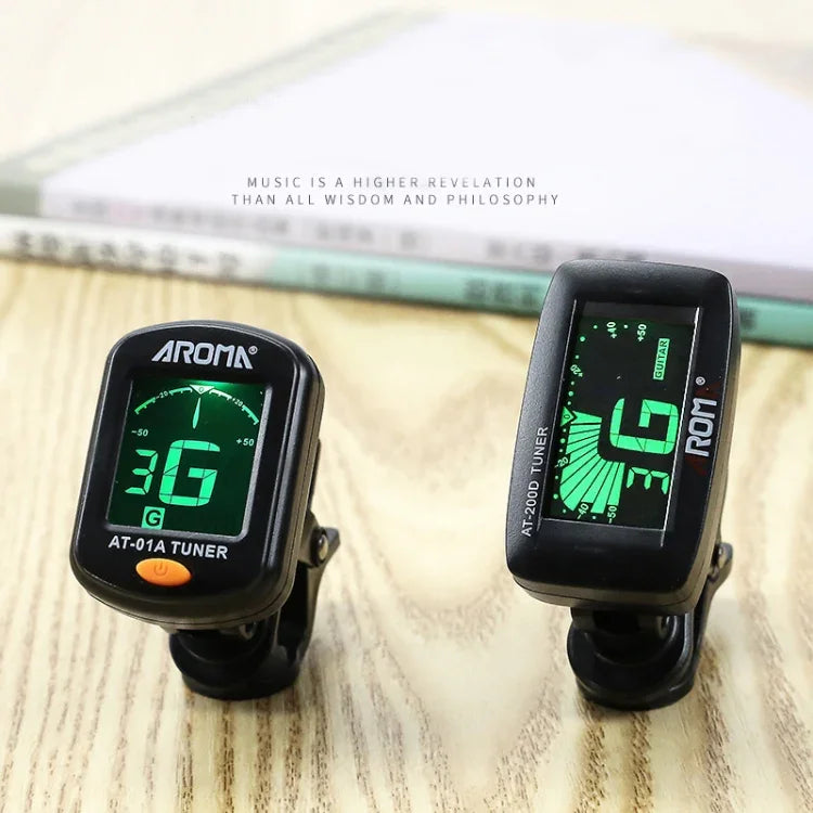 AROMA Guitar Tuner Ukulele Violin Bass Multi-Function Electronic Tuner, AT-01A, AT-200D