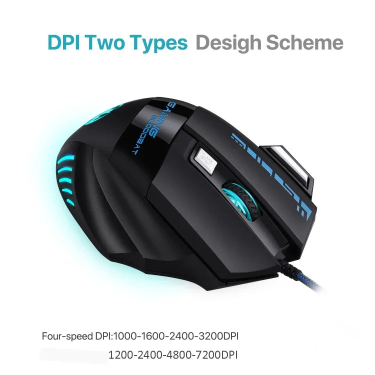 GAMING BLOODBAT GM02 7 Keys USB Wired Optoelectronics Game Mouse Digital Respiratory Lights Mouse