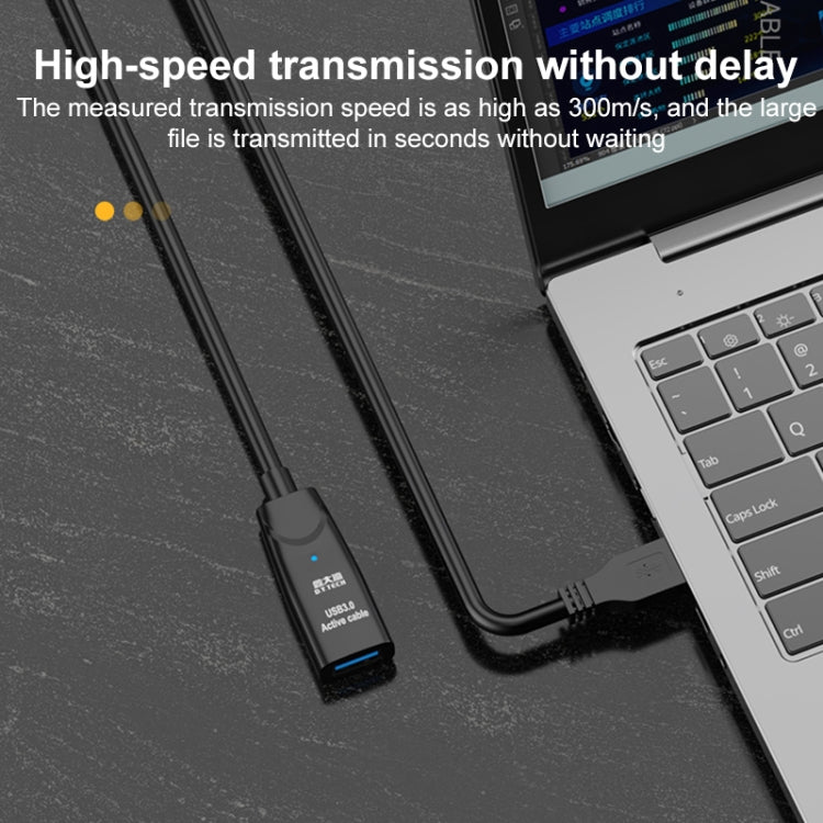 D.Y.TECH USB 3.0 Male To Female Extension Cable Double Shielded Chip Data Cable, Length:, 10m, 15m