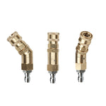 Car Wash Machine With High Pressure Air Conditioning Cleaning Nozzle 1/4 Copper Rotary Bending Joint 360 Degree Rotation Universal Fast Plug, 1/4 Copper Cleaning Nozzle