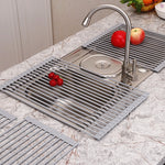 Folding Water Filters Kitchen Rack Sink Bowl Chopsticks Filters, Style:, Silicone Square 52x33cm, Silicone Square 43x30.5cm, Silicone Round 52x33cm, Silicone Round 44.5x33cm, Silicone Round 43x33cm, Silicone Round 42x35cm, Silicone Round 52x24.5cm     ...