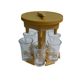 6 Cups Wine Dispenser Automatic Diversion Wine Pourer With Game Turntable, Style:, Round Blue with Transparent Cup, Round Blue with Color Cup, Round Gray with Transparent Cup, Round Gray with Color Cup, Round Brown with Transparent Cup                 ...