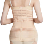 Three-Piece Abdomen Belt Set Elastic Postpartum Abdomen Belt Maternity Corset Belt Waist Belt For Caesarean Section, M, L, XL, 2XL