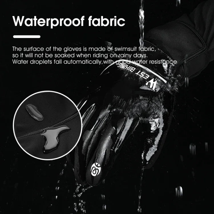 WEST BIKING YP0211220 Winter Warm Fleece Ski Gloves Silicone Non-Slip Riding Gloves, M, L, XL