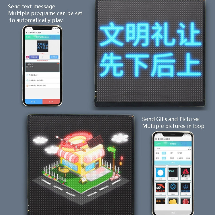 LED Backpack Screen Bluetooth Version Smart Full Colorful Display LED Advertising Screen, YSP-001