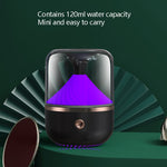 HX-930 Home Bedroom Round Mirror Essential Oil Aromatherapy Machine Ultrasonic Atomization Hydrating Spray Humidifier, Black, White, Green