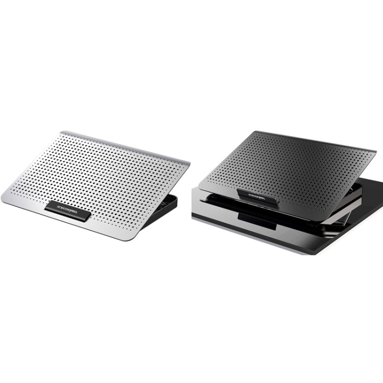 ICE COOREL Laptop Aluminum Alloy Radiator Fan Silent Notebook Cooling Bracket, Space Silver, Six-Fan Space Silver, Six-Fan Tungsten Gold Black