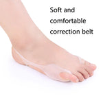 SEBS Material Big Feet Hallux Valgus Corrector Soft and Comfortable Correction Belt, 1 Pair SEBS White