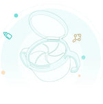 Baby Snacks Bowl Children Kids Food Storage Dishes Anti Spill 360 Rotate Baby Solid Feeding Plate Tableware Baby Feeding Stuff