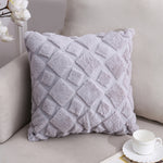 Double-Sided Plush Pillow Home Sofa Cushion Pillowcase, 45x45cm Without Core, 45x45cm Pillowcase + Core