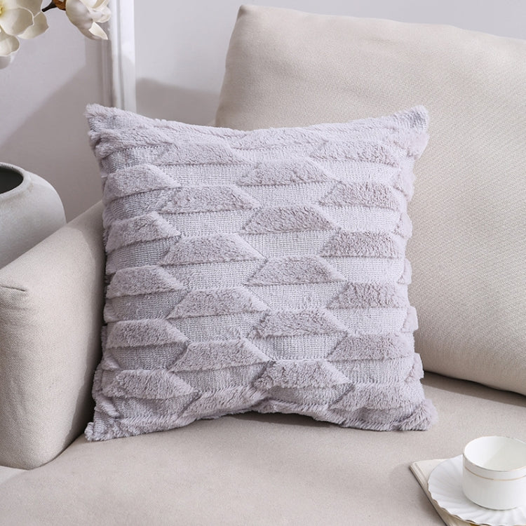 Double-Sided Plush Pillow Home Sofa Cushion Pillowcase, 45x45cm Without Core, 45x45cm Pillowcase + Core