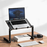 Oatsbasf Folding Computer Desk Laptop Stand Foldable Lifting Heightening Storage Portable Rack,Style:, L01 Black, L02 White, L02  Black