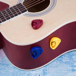 100 PCS ABS Storage Box for Guitar Pick, Random Color Delivery, Heart-shaped Pick Box, Large Triangular Pick Box