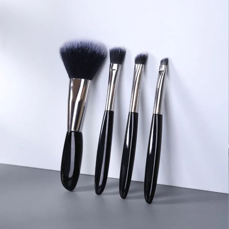 4 In 1 Black Pebbles Makeup Brush Set Eyeshadow Brush Foundation Brush Portable Makeup Brush,Style:, Bare Brush