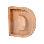 Wooden English Alphabet Piggy Bank Transparent Acrylic Piggy Bank