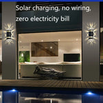 HP-2106 80LM 2 LED Outdoor Solar Automatic Light Sensor Wall Light Garden LED Wall Light, White Light, Warm Light, Colorful Light