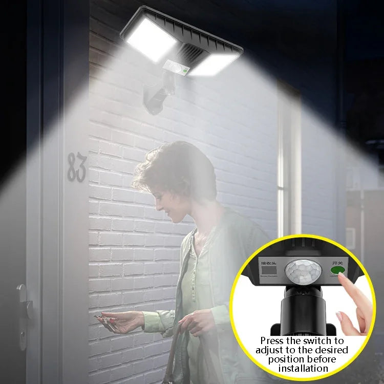 TG-TY081 LED Solar Wall Light Body Sensation Outdoor Waterproof Courtyard Lamp with Remote Control, Style:, 138 LED Integrated, 160 LED Integrated, 138 COB Integrated, 160 COB Integrated, 138 LED Splitable, 160 LED Splitable, 138 COB Splitable         ...