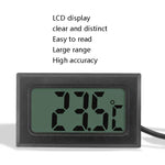 Fish Tank Digital Thermometer Waterproof Probe Electronic Measuring Thermometer, Line Length: 5m (Black), 1m (Black), 1m (White), 2m (Black), 2m (White), 5m (Black)