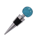Crystal Ball Red Wine Stopper Diamond Zinc Alloy Metal Sealed Wine Cork, White, Pink, Big Red, Black, Bright Black, AB, Lake Blue