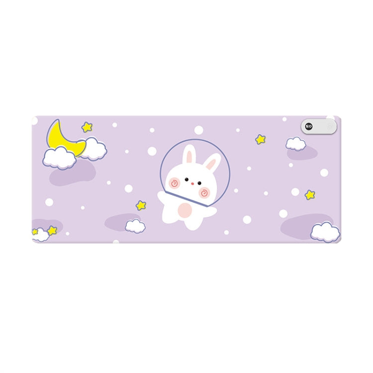 Intelligent Digital Display Timing Heating Mouse Pad Office Desktop Electric Heating Mat, CN Plug, Rabbit 80x33cm, Black 80x33cm, Grey 60x36cm