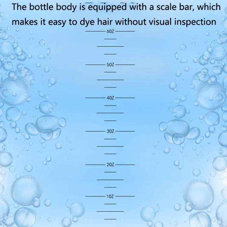 Hair Dyeing Hair Care Dry Cleaning Bottle Squeeze Transparent Rinse Scale Bottle Hairdressing Tools, Black, Blue, Pink