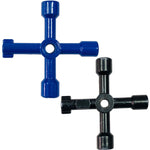 Elevator Water Meter Valve Cross Key Inner Triangle Wrench, Style: A Black, A Black, A Blue, B Silver, D Silver Center Six-side/Square Hole, E Silver, F Silver, D Silver Center Double-sided Square Hole