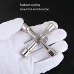 Elevator Water Meter Valve Cross Key Inner Triangle Wrench, Style: A Black, A Black, A Blue, B Silver, D Silver Center Six-side/Square Hole, E Silver, F Silver, D Silver Center Double-sided Square Hole