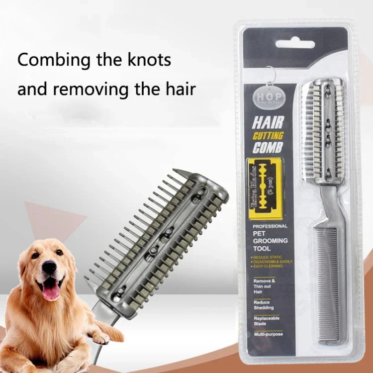 2 PCS Pet Cleaning Dead Hair Hair Removal Knife Soft Hair Removal Comb, Hair Removal Knife