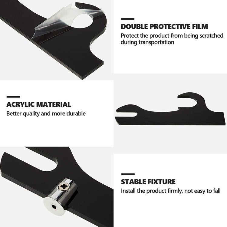 Acrylic Samurai Sword And Scabbard Holder, Transparent, Black