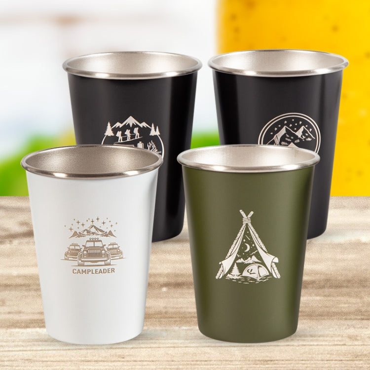 4 PCS / Set Outdoor Picnic Stainless Steel Cup, With Storage Bag (White), With Storage Bag (Black), With Storage Bag (Army Green), With Storage Bag (Dark Blue), With Storage Bag+Silicone Holder (White), With Storage Bag+Silicone Holder (Black)         ...