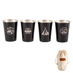 4 PCS / Set Outdoor Picnic Stainless Steel Cup, With Storage Bag (White), With Storage Bag (Black), With Storage Bag (Army Green), With Storage Bag (Dark Blue), With Storage Bag+Silicone Holder (White), With Storage Bag+Silicone Holder (Black)         ...