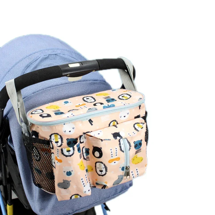 Multifunctional Baby Stroller Storage Bag, White Dinosaur, Yellow Zoo, Green Lamb, White Alpaca, Tibetan Owl, Denglin Deer, Yellow Zoo + Side Pocket, Green Lamb + Side Pocket, White Alpaca + Lateral Pocket, Tibetan Owl + Side Pocket                    ...