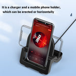 KH-18 15W Vertical Wireless Fast Charger with Phone Holder, Black, White