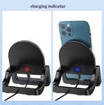 KH-18 15W Vertical Wireless Fast Charger with Phone Holder, Black, White