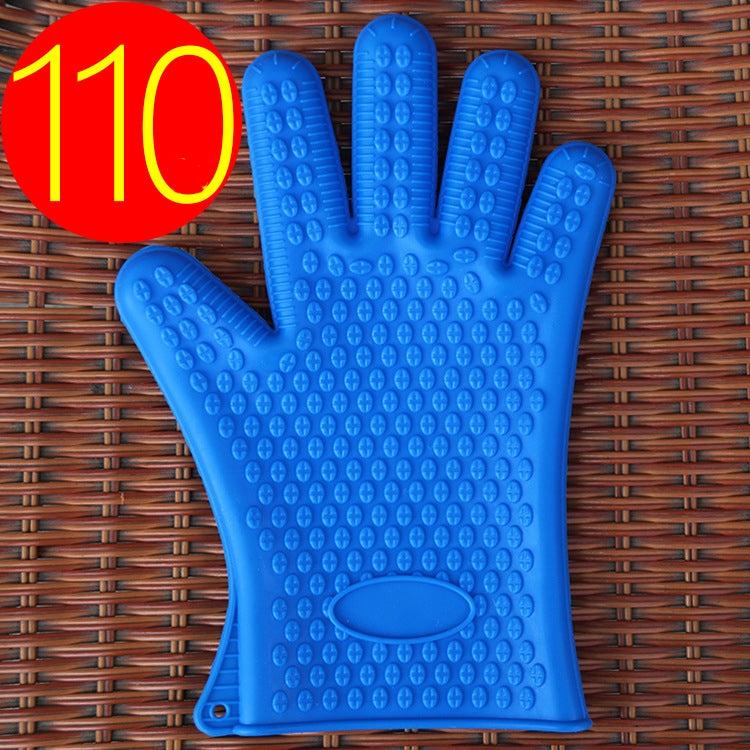 2 PCS Silicone Insulation Baking Oven Microwave Dish Clip Gloves, Blue, Green, Yellow, Pink, Purple, Orange