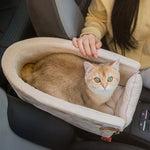 Car Central Control Seat Pet Portable Bed Pad, Square + Gray, Square Gray+Summer Mat
