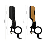 Manual Men Stainless Steel Ring Razor Without Blade, Gold, Black