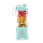 6-Blade Electric Fruit Juicer Juice Cup, Black, White, Yellow, Purple, Green, Blue, Deep Blue, Rose Red