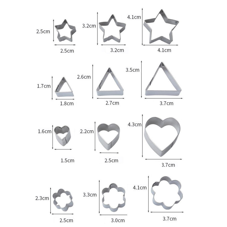 Stainless Steel Biscuit Mold, 30 PCS / Set, 27 PCS / Set