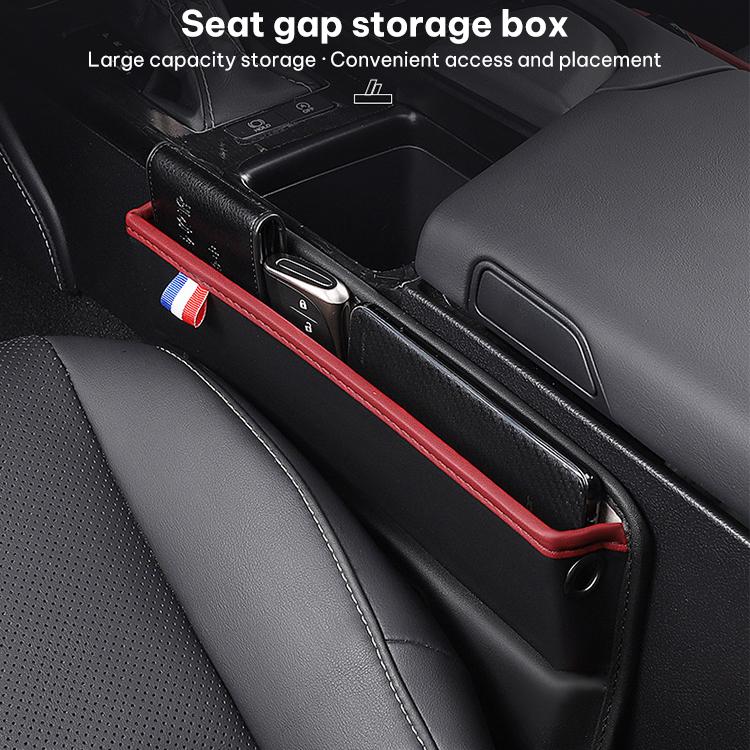 SUSISUN 049 Multifunctional Car Seat Slit Storage Box, Black, Brown, Wine Red, Beige