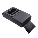 Car Armrest Box Increased Support With Rear Seat Water Cup Holder, Beige, Black, Brown