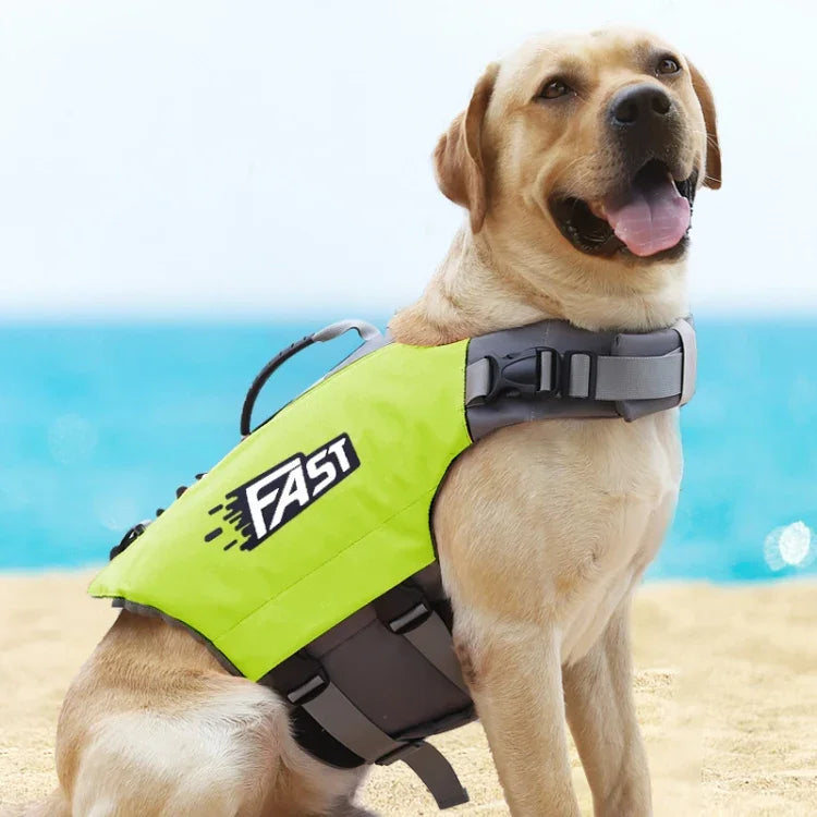 Reflective Printed Pet Dog Life Jacket Swimsuit, M, L