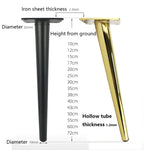 LH-ZT-0001 Cone Round Tube Furniture Support Legs, Style:, Straight Cone Height 10cm, Straight Cone Height 12cm, Straight Cone Height 15cm, Straight Cone Height 17cm, Straight Cone Height 20cm, Straight Cone Height 25cm, Straight Cone Height 30cm      ...