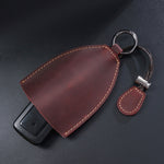 18Y-009 Vintage Handmade Leather Car Pull-Out Key Case, Plant Tanned Leather, Oil Wax Skin Olive Green, Oil Wax Skin Blue, Oil Wax Skin Tea, Oil Wax Skin Camel